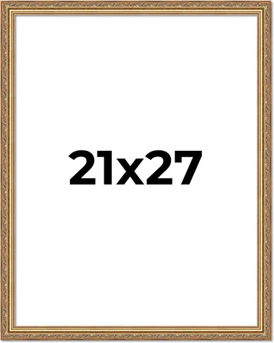 Miniatura 119 de Poster Palooza Marco de fotos de madera maciza ornamentada dorada de 3 x 3 pulgadas, ancho de moldeo de 1.25 pulgadas, con plexiglás acrílico UV