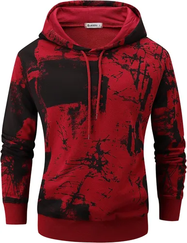 Miniatura 2 de KLIEGOU Sudadera con capucha de teñido anudado para hombre