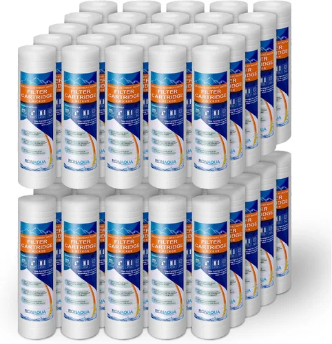 Ronaqua - Cartucho de filtro de agua de sedimentos ranurados de 10 x 2.5 pulgadas, cuatro capas de filtración, elimina arena, suciedad, limo, óxido,