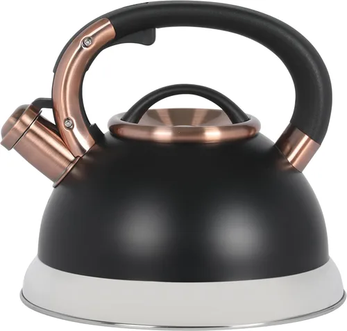Miniatura 8 de Mr. Coffee Woodmont - Hervidor de té de acero inoxidable de 2 cuartos con mango de madera, hervidor silbante para estufa, tetera duradera de cocción