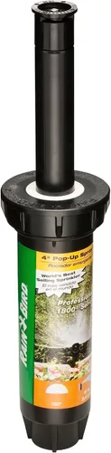 Rain Bird 1800 Series aspersor con cabezal de rocío móvil de 4 pulgadas, con radio de cobertura de 11 a 15 pies, Negros