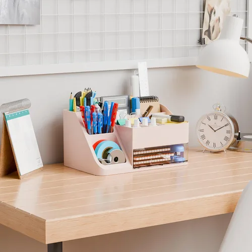 Miniatura 8 de Yieach Organizador de maquillaje de encimera para tocador, baño, tocador, organizador grande de almacenamiento de maquillaje y organizador
