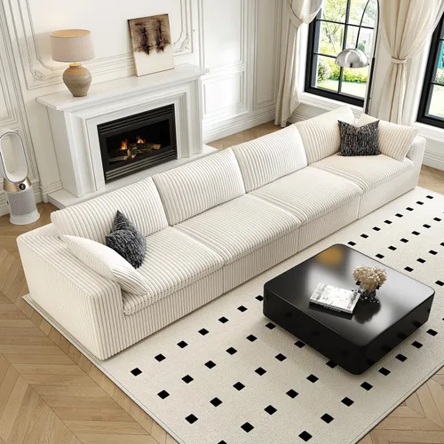 Miniatura 9 de LoveSeat Cloud Couch Sofá Seccional Modular para Sala de Estar, Sofá Moderno con Asiento Profundo, Sofá de 2 Plazas Sin Huesos con Otomana, Cómodos