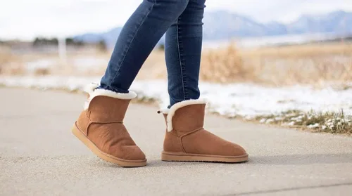 Miniatura 4 de Dearfoams Fireside Perth Shearling - Pantuflas de bota, forro de piel de oveja, para mujer