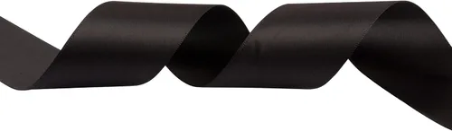 Miniatura 3 de Cinta de satén de doble cara de 1-1/2 pulgadas x 100 yardas, cinta de poliéster negra para envolver regalos, decoración de boda, arreglos florales