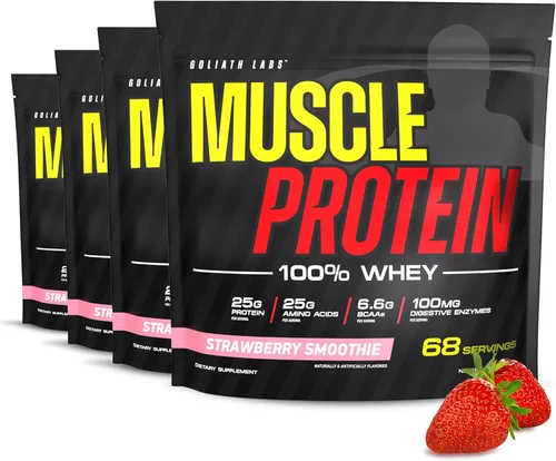 Miniatura 19 de COLOSSAL LABS Muscle Protein - Polvo de suero de leche [5 libras/paquete de 1] – Filtrado en frío, 0.88 oz de proteína pura, 0.18 oz de BCAA