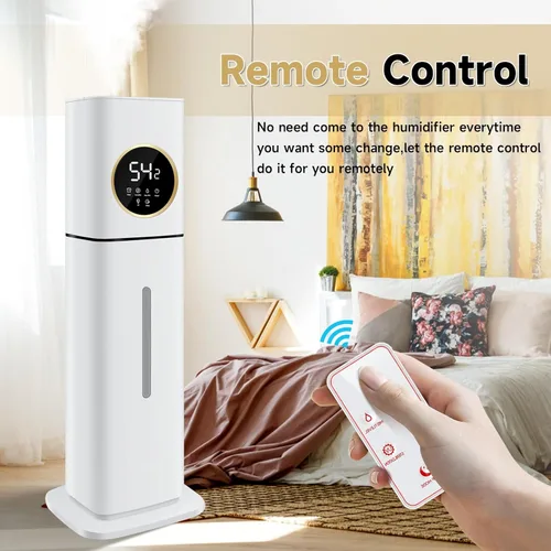 Miniatura 6 de Humidificador para habitaciones grandes, 8L/2.11 galones humidificadores de llenado superior de torre de niebla fría y cálida, humidificadores