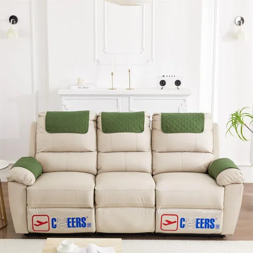 Miniatura 18 de 3 fundas reclinables, fundas de brazo de sherpa para silla reclinable con bolsillos de almacenamiento, funda para reposacabezas para silla