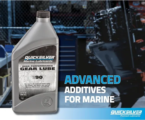 Miniatura 6 de Quicksilver Lubricante de engranajes de alto rendimiento SAE 90 para fueraborda y accionamientos de popa, 32 oz