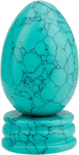 Miniatura 12 de mookaitedecor Huevo de cristal de jade verde pulido figuras de piedras preciosas con soporte de piedra Verde Oscuro