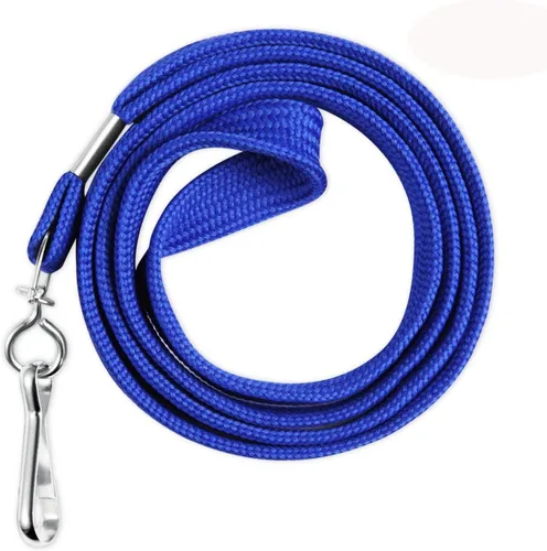 Miniatura 16 de HOSL Cordones de nailon negro, paquete de 100 cordones a granel para tarjetas de identificación de oficina con gancho giratorio