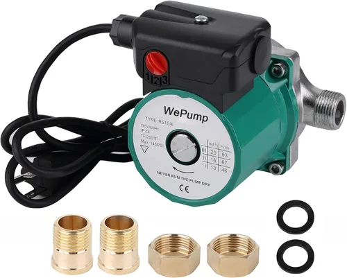 Miniatura 6 de NPT 3/4 '' Bomba de circulación de agua caliente doméstica 93W Bomba de recirculación para cabezal de ducha (RS15-6R)