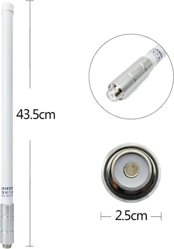Miniatura 5 de VHF - Antena de base de radio de fibra de vidrio de 17 pulgadas con kit de plano de tierra, conector SO239 de 136-174 MHz para transceptor móvil