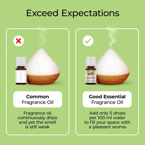 Miniatura 5 de Good Essential – Aceite de fragancia profesional de almendra 10 ml para difusor, velas, jabones, perfume, aromaterapia 0.33 fl oz