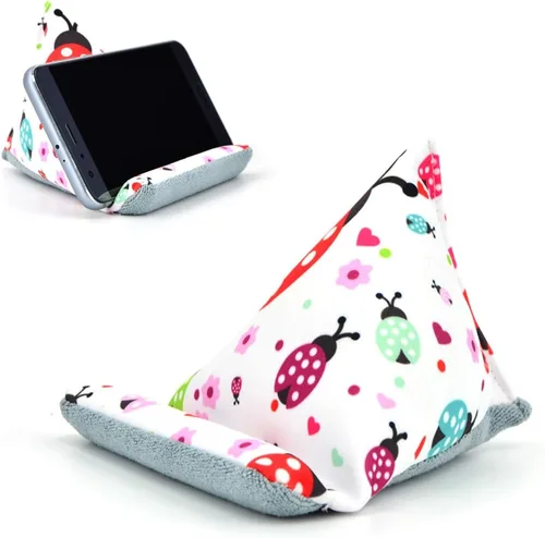 Miniatura 8 de Soporte de teléfono para escritorio, soporte de almohada para teléfono para iPhone 15 16 Pro, soportes de teléfono de tela hechos a mano tipo bean