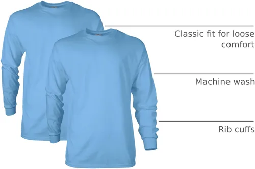 Miniatura 161 de Gildan - Camiseta de manga larga de algodón ultra estilo G2400 para adultos, paquete múltiple