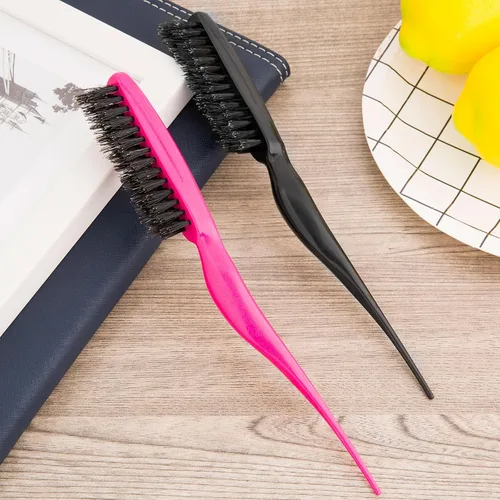 Miniatura 4 de Frienda 2 piezas de cepillo de pelo de broma de cerdas de jabalí para mujer, cerdas de nailon para salón de belleza, estilo de belleza, herramienta