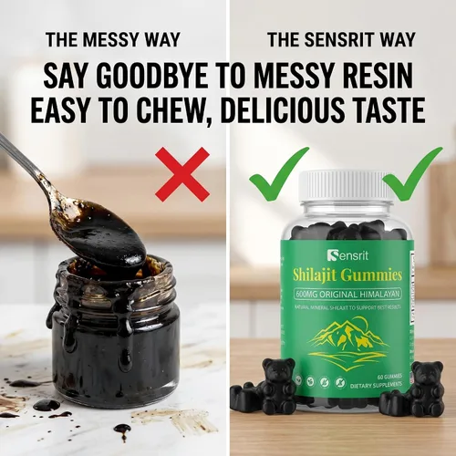 Miniatura 4 de Shilajit Gummies 600mg Resina Shilajit pura del Himalaya Energía natural, resistencia, claridad mental y apoyo de vitalidad para hombres