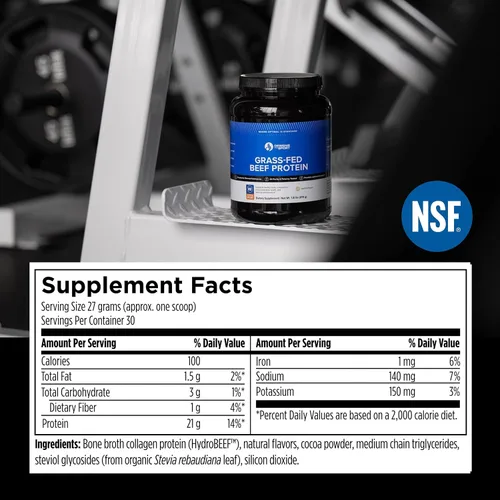 Miniatura 2 de Designs for Sport Proteína de carne en polvo – Certificado NSF para proteína hidrolizada deportiva – altamente absorbible con aminoácidos
