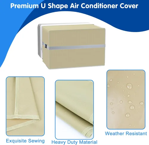 Miniatura 6 de Air Jade Cubierta de aire acondicionado para ventana, compatible con unidad de aire acondicionado en forma de U Midea, resistente al agua