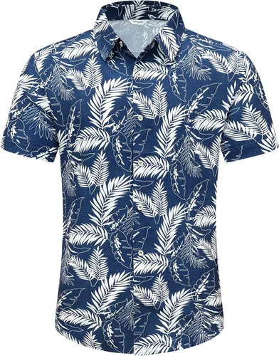 Miniatura 2 de Camisa hawaiana para hombre, manga corta, con botones, ropa de playa, unisex, flamencos, verano, camisas florales Aloha