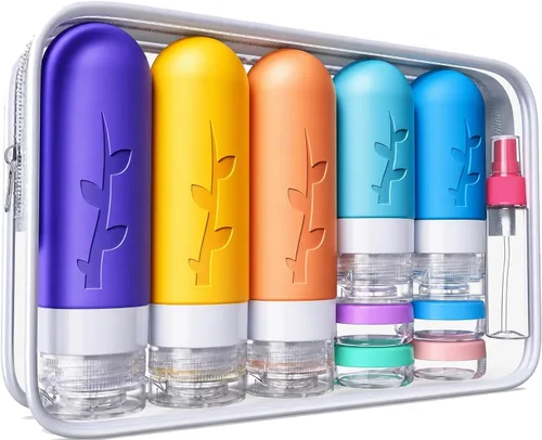 Miniatura 5 de Aeomni Juego de 19 botellas de viaje - Opciones de color, Gris, Botella de viaje