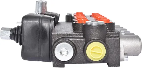 Miniatura 8 de Válvula de control direccional de retroexcavadora hidráulica de 2 joysticks, 6 carretes, 11 GPM