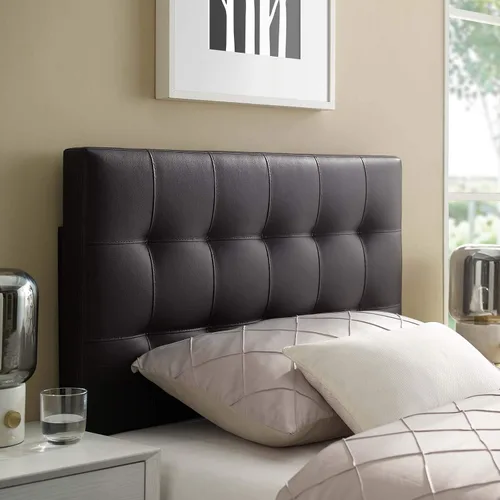 Miniatura 10 de Modway Lily Cabecera Capitoné de Cuero Sintético Tapizada Queen en Blanco