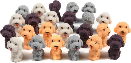 Miniatura 8 de 32 piezas de gomas de borrar y topes de lápiz para niños, gomas de borrar en forma de mono 3D lindas