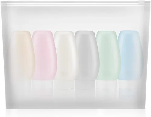 Miniatura 2 de Botellas de viaje para artículos de tocador, botella de viaje aprobada por la Tsa, contenedor de viaje de champú de 3 onzas, sin BPA, a prueba