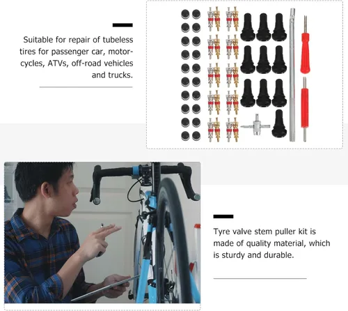 Miniatura 8 de 54pcs Tire Stem Removal and Installation Tool Set for Car Tire Repair and Auto Valve Stem Tools Maintenance Kit