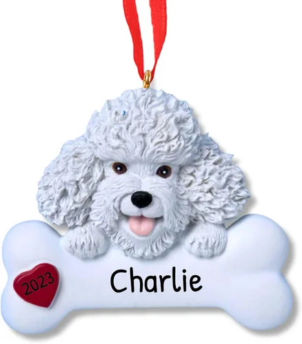 Miniatura 21 de Adornos de Navidad personalizados para perros 2024 – Adornos navideños de hueso de perro Husky para amantes de los perros, adorno de primera Navidad