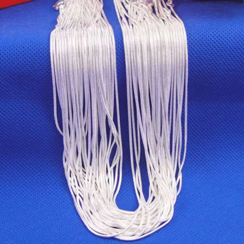 Miniatura 6 de Wholesale Lots - Collar unisex de plata de ley 925 con cadena de serpiente, accesorios de joyería para bricolaje, Metal