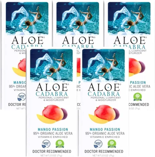 Miniatura 7 de Aloe Cadabra Lubricante personal con sabor e hidratante vaginal, lubricante orgánico de aloe comestible para hombres, mujeres y parejas, no mancha