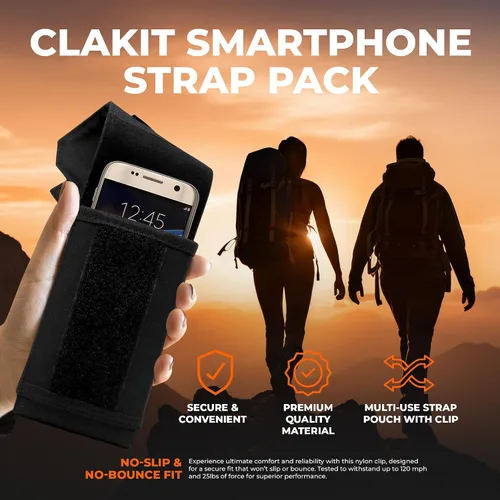 Miniatura 4 de Phone Holster with Clip - Hook Loop Nylon Cellphone Holster Compact Pouch, Backpack Shoulder Strap Accessory - Multifunctional StrapPack Pouches for
