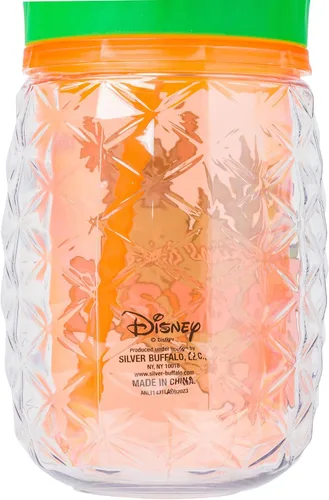 Miniatura 5 de Silver Buffalo Disney Lilo y Stitch Saludos desde Hawái con Scrump, Vaso de doble pared con forma de piña, 473 ml (16 oz)
