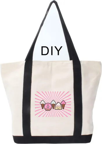 Miniatura 7 de Bolsa de lona con cremallera, 16.5 x 13.4 pulgadas, bolsa de lona lisa resistente, bolsa en blanco, 3 piezas con cremallera, reutilizables, bolsas 3