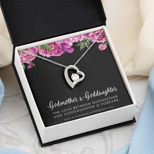 Miniatura 6 de A Charmed Impression Collar de madrina, regalo para madrina de ahijada, regalo de madrina, joyería para madrina, regalo de madrina, joyería