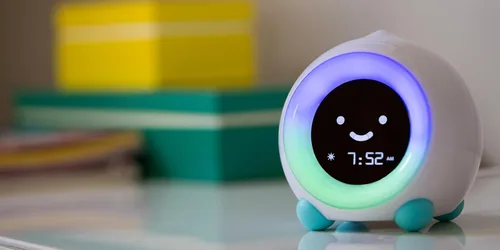Miniatura 7 de LittleHippo Mella: Reloj despertador para niños, entrenador de sueño para niños listo para despertar, luz nocturna, máquina de sonidos y OK