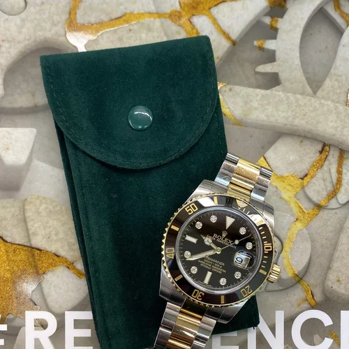 Miniatura 4 de Bolsa de reloj de terciopelo verde con inserto y paño de microfibra de primera calidad paquete de 5