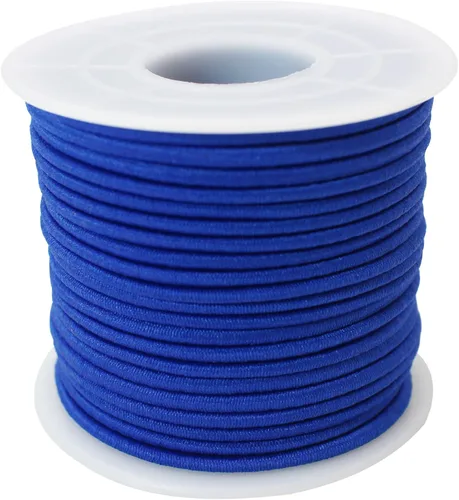 Miniatura 8 de 12 rollos de cuerda elástica colorida de 2 mm de diámetro, cuerda elástica redonda azul con cuentas para cuentas de burbuja de silicona Pony