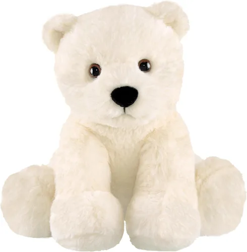 Bearington Everest The Polar Bear - Peluche suave de 10.5 pulgadas con pelo blanco esponjoso, adorable peluche de oso polar para niños y bebés,