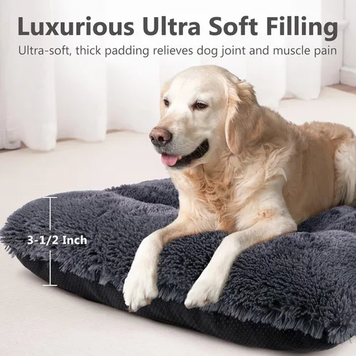 Miniatura 3 de JOEJOY Almohadilla grande para cama para perro, cama de lujo lavable para perros, almohadilla suave antideslizante para perros grandes, medianos