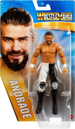 Miniatura 8 de WWE WrestleMania 37 Andrade Figura de acción Posable 6 pulgadas Coleccionable y Regalo para Edades de 6 años en adelante