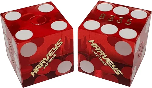 Miniatura 21 de Cyber-Deals Amplia selección de dados de 0.748 in pares de dados auténticos Nevada Casino TablePlayed dados Harveys Lake Tahoe púrpura pulido