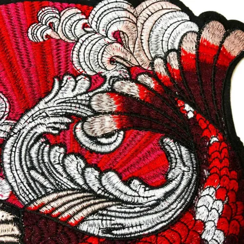 Miniatura 3 de Wixine Parche bordado de pez Koi japonés para coser con apliques, insignia, bricolaje, decoración de manualidades