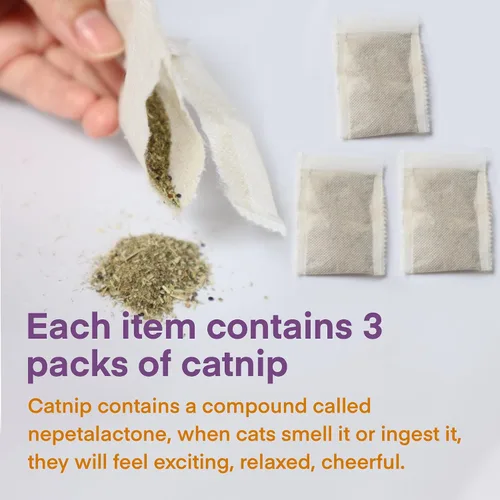 Miniatura 6 de Juguetes para gatitos, juguete masticable para limpieza de dientes, juguetes de cuerda de hierba gatera para gatitos de interior, juguetes