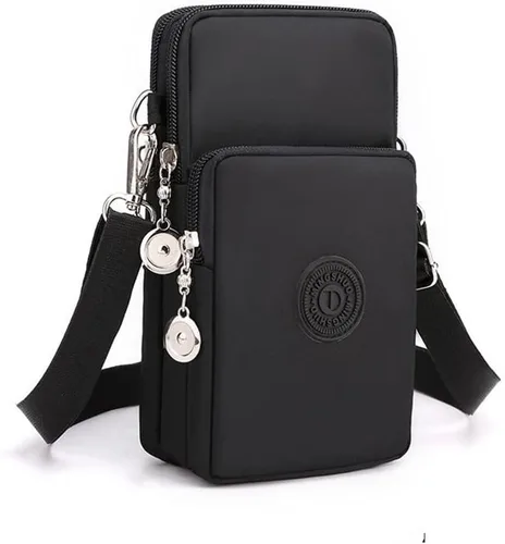Bolsa de viaje para teléfono celular, bolsa cruzada para Galaxy S25 Ultra S24 Ultra S25+ S24 FE A16 A36 Moto G 5G 2025 OnePlus 13 Negro