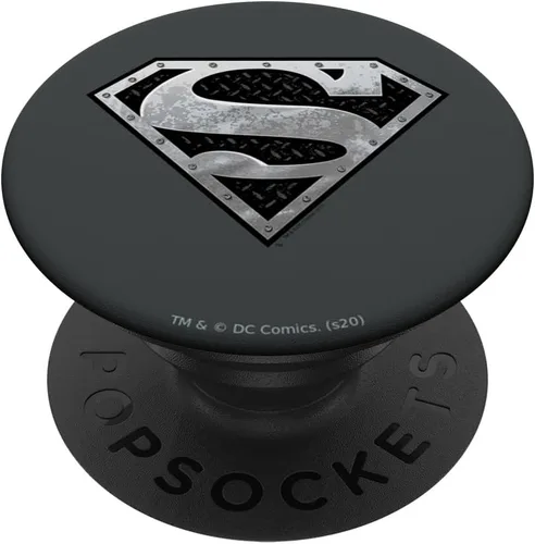 Superman Super Metallic Shield PopSockets - Agarre y soporte para teléfonos y tabletas