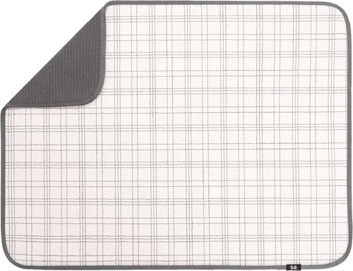 Miniatura 12 de S&T INC. Tapete de microfibra para secado de platos, reversible y absorbente para cocina, de 16 x 18 pulgadas, color negro